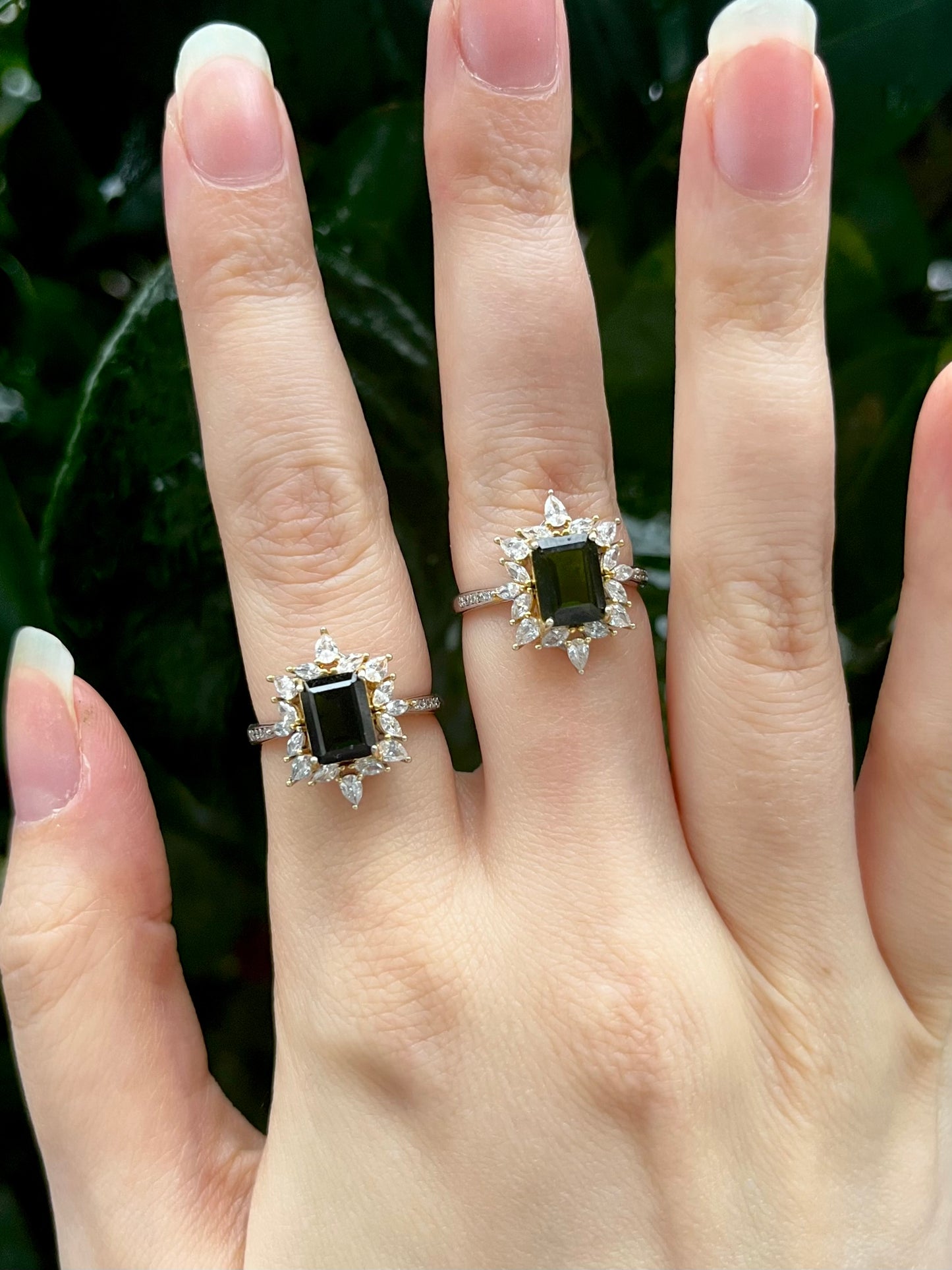 Green Tourmaline Statement Rings