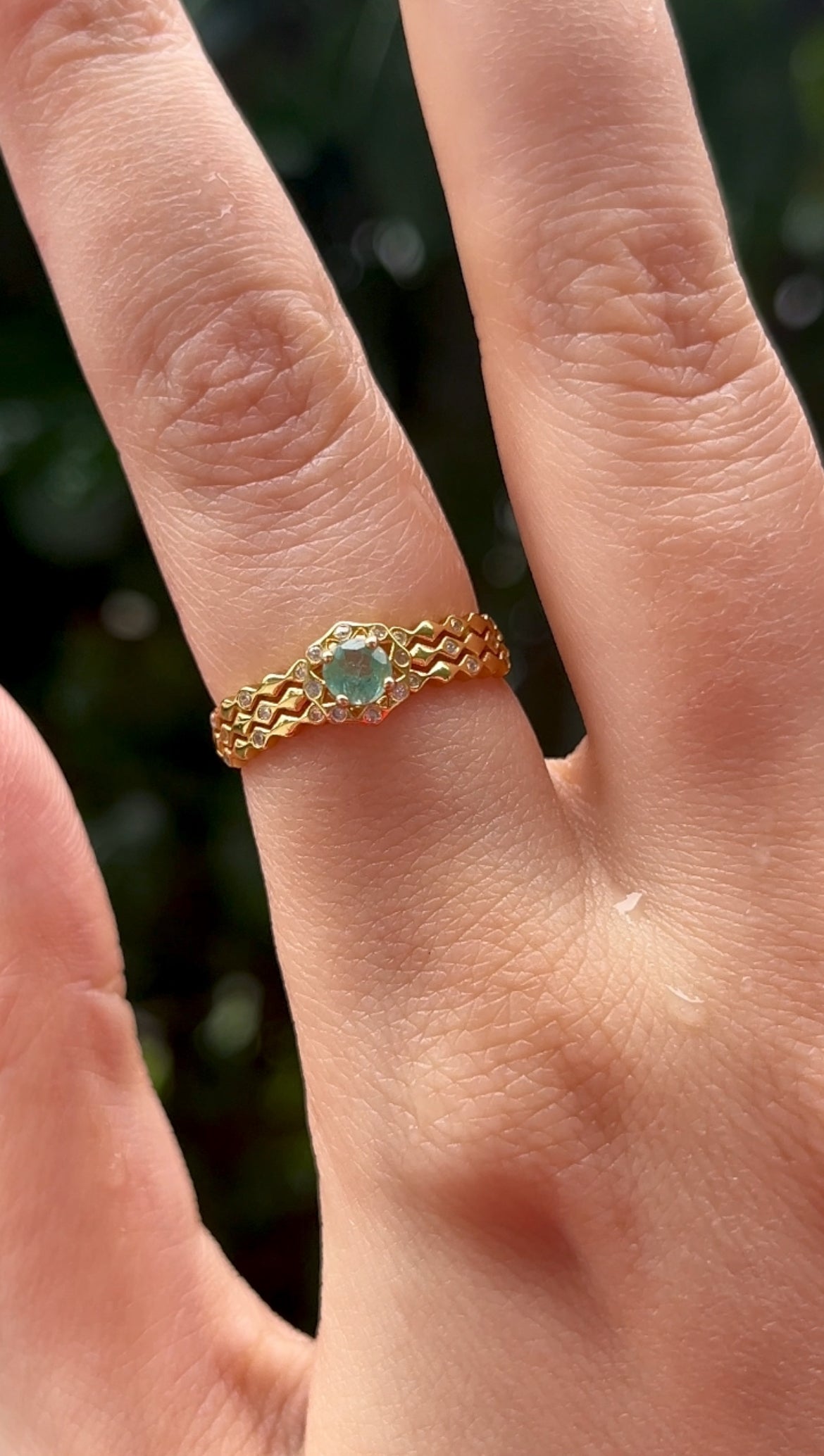 Earthly Emerald Ring