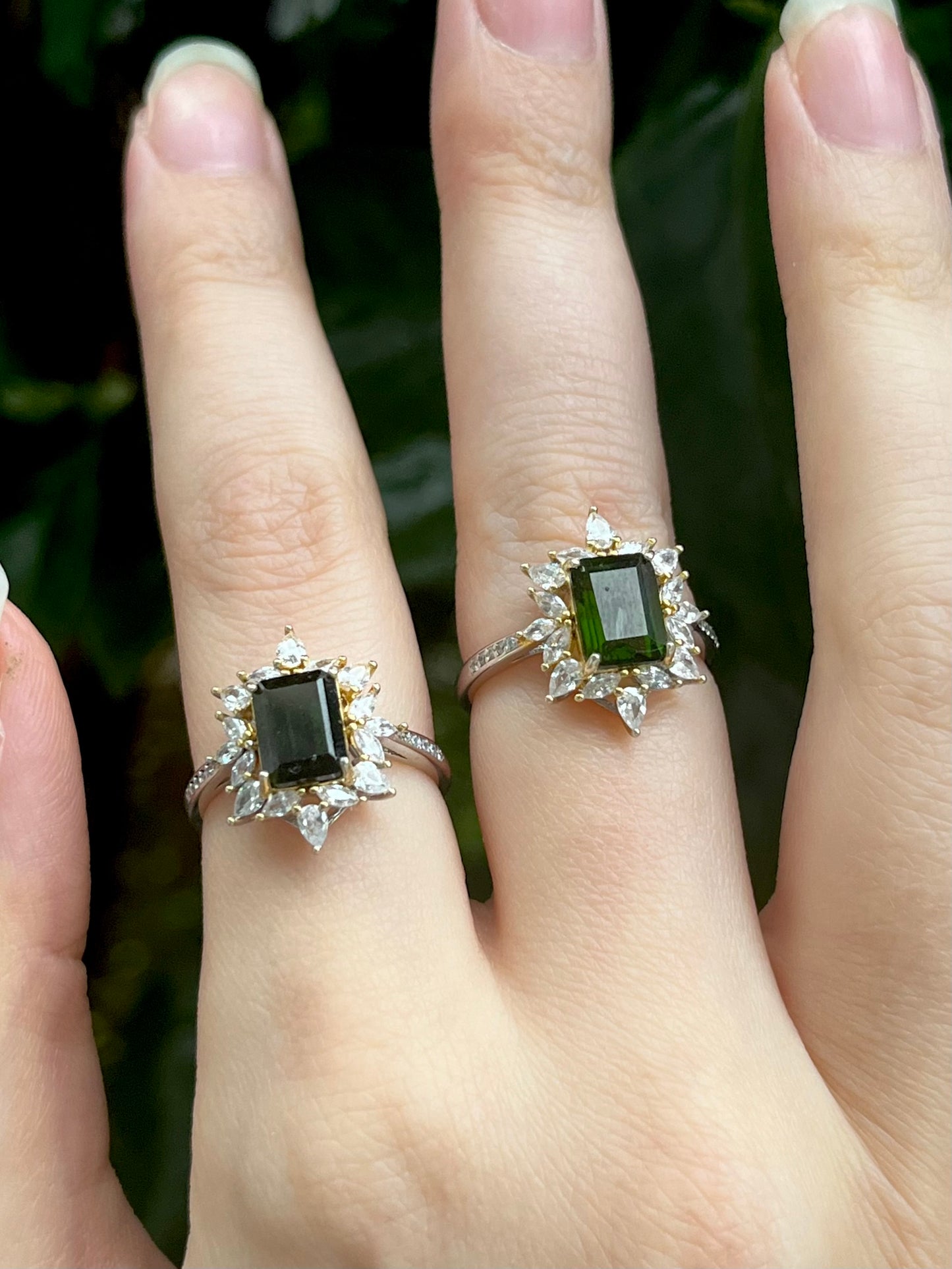 Green Tourmaline Statement Rings