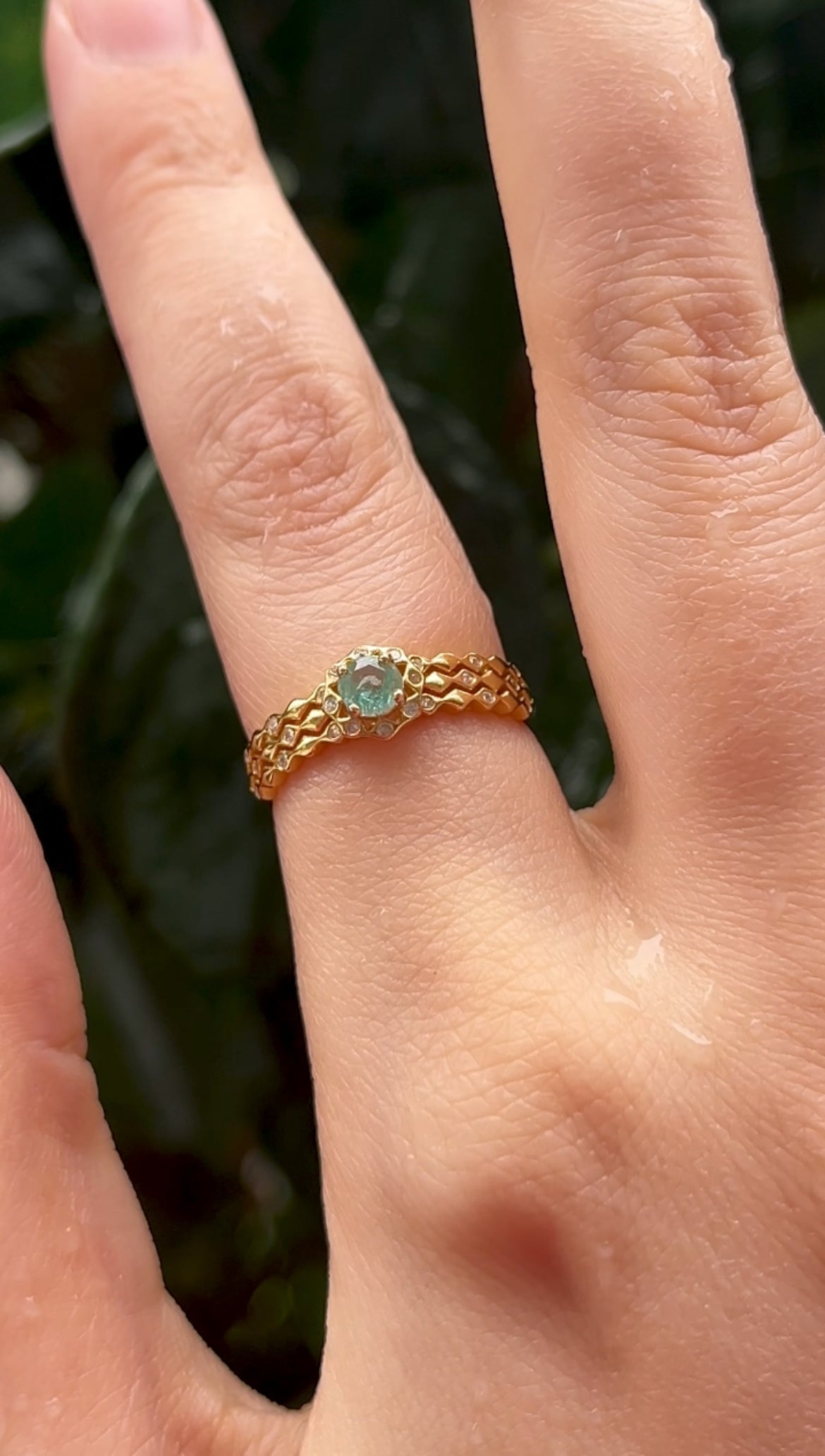 Earthly Emerald Ring