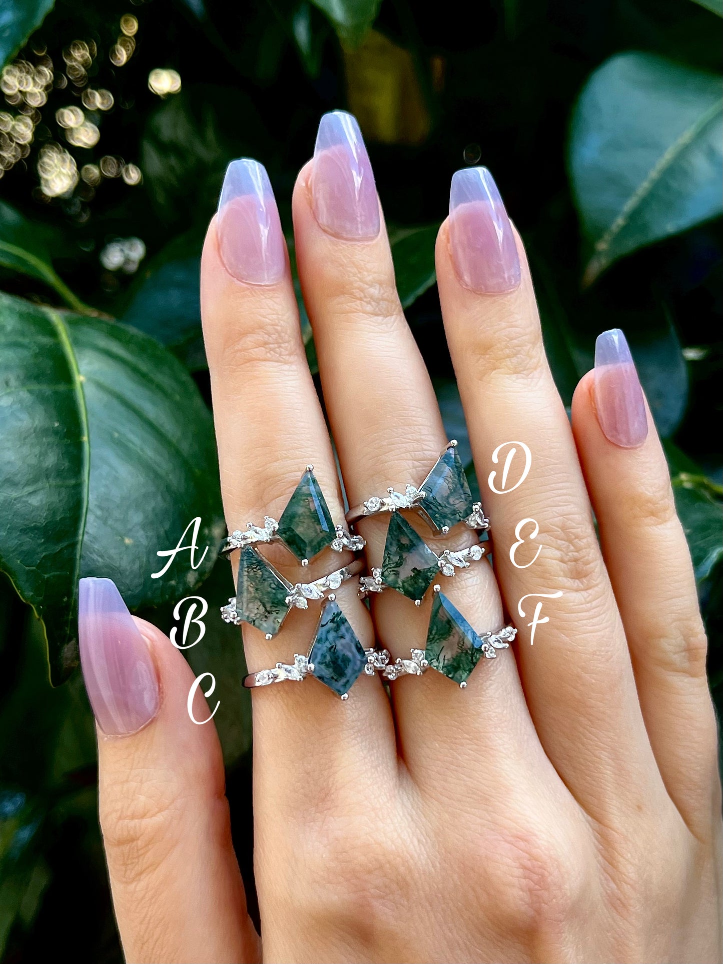 Moss Agate 'Evergreen' in Silver