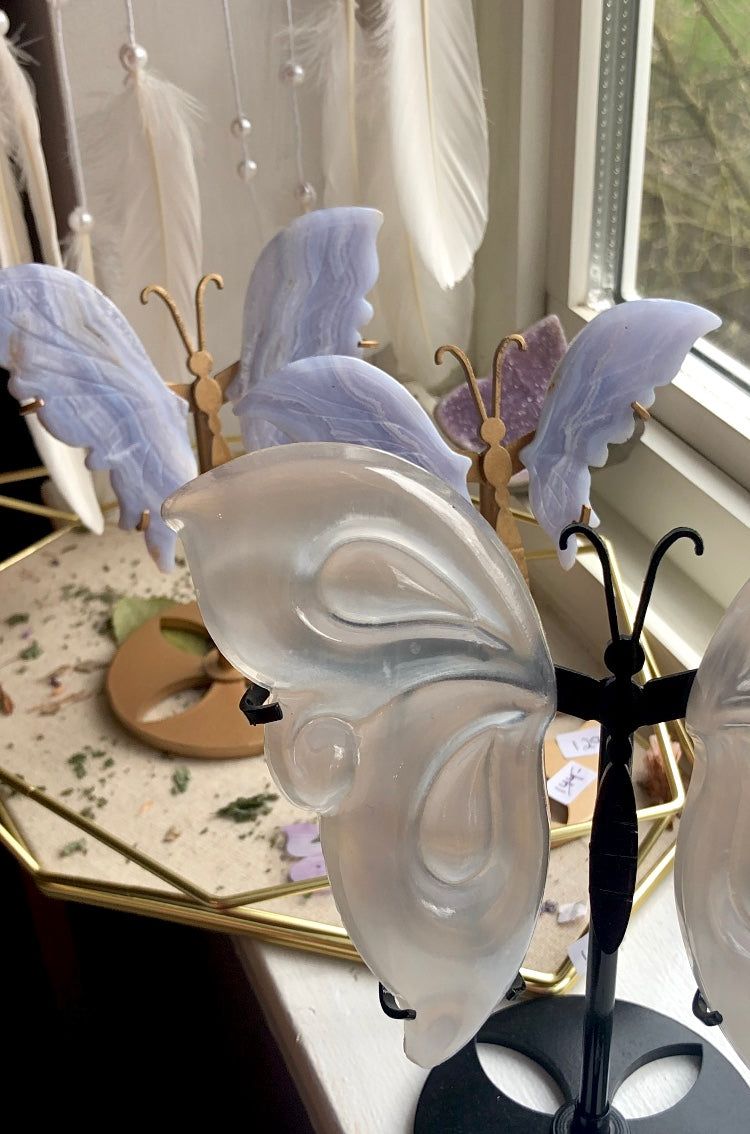 Selenite Butterfly Statue