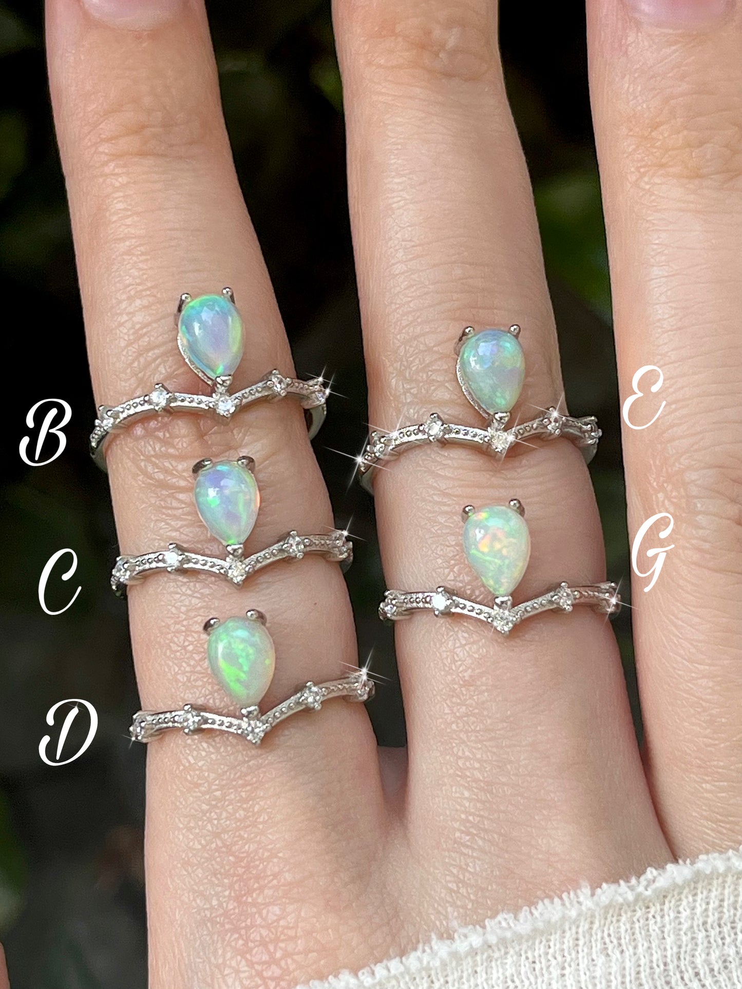 Opal Teardrops