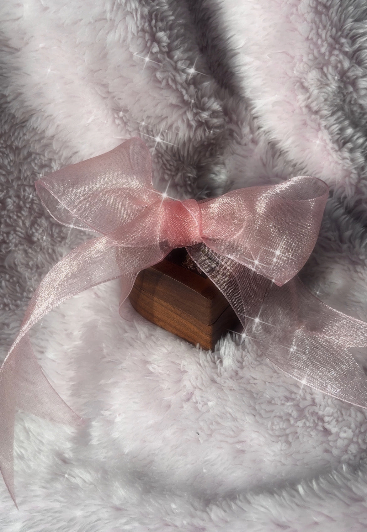 The Ultimate Love Day Gift! Sparkling Moissanite Ring in Wooden Heart Shaped Box!