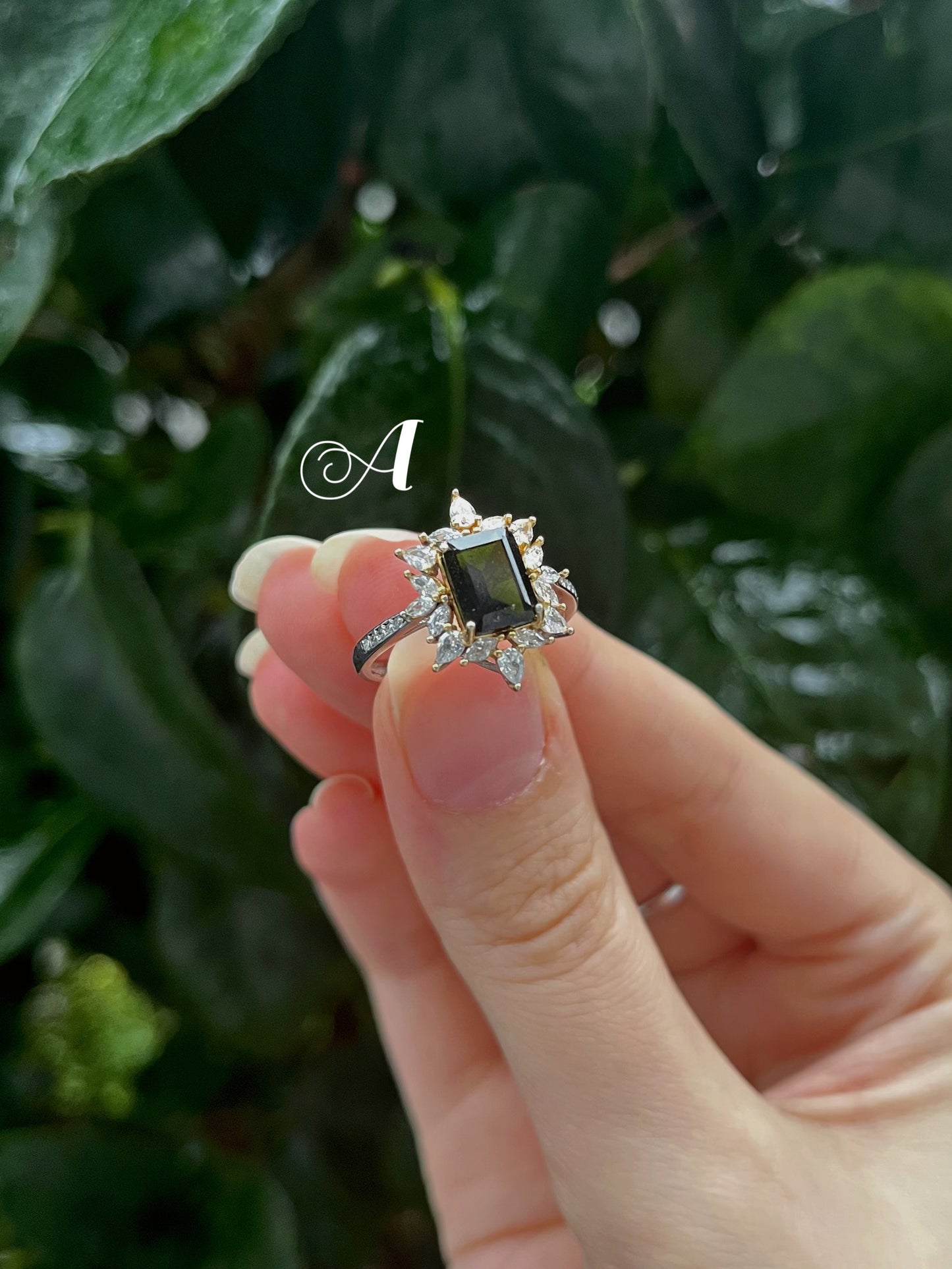 Green Tourmaline Statement Rings