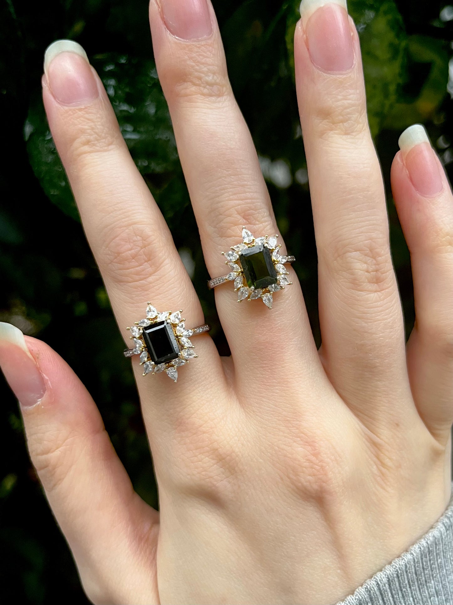 Green Tourmaline Statement Rings