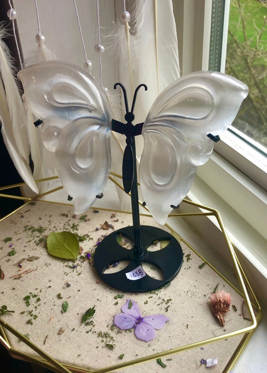 Selenite Butterfly Statue