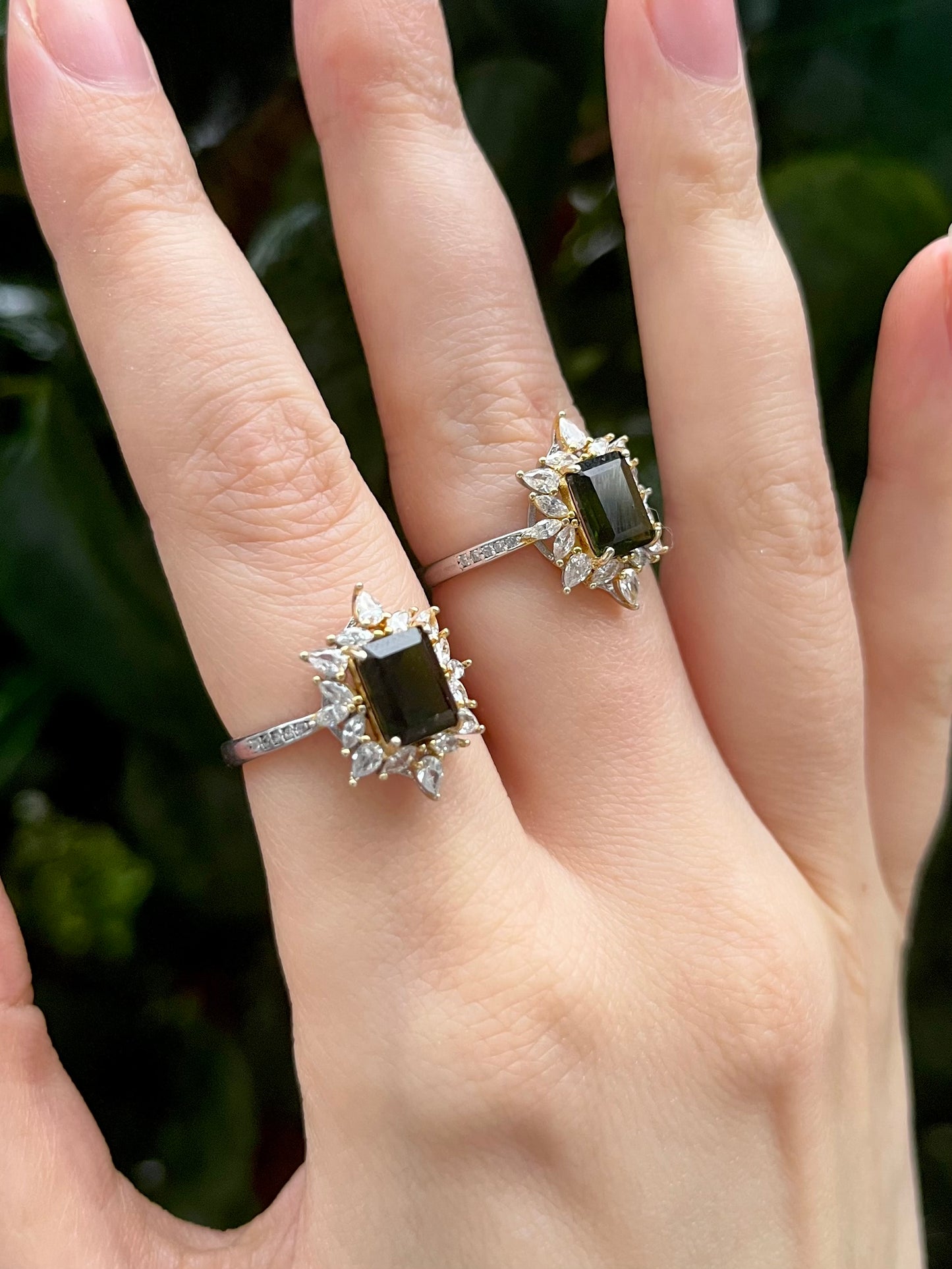 Green Tourmaline Statement Rings