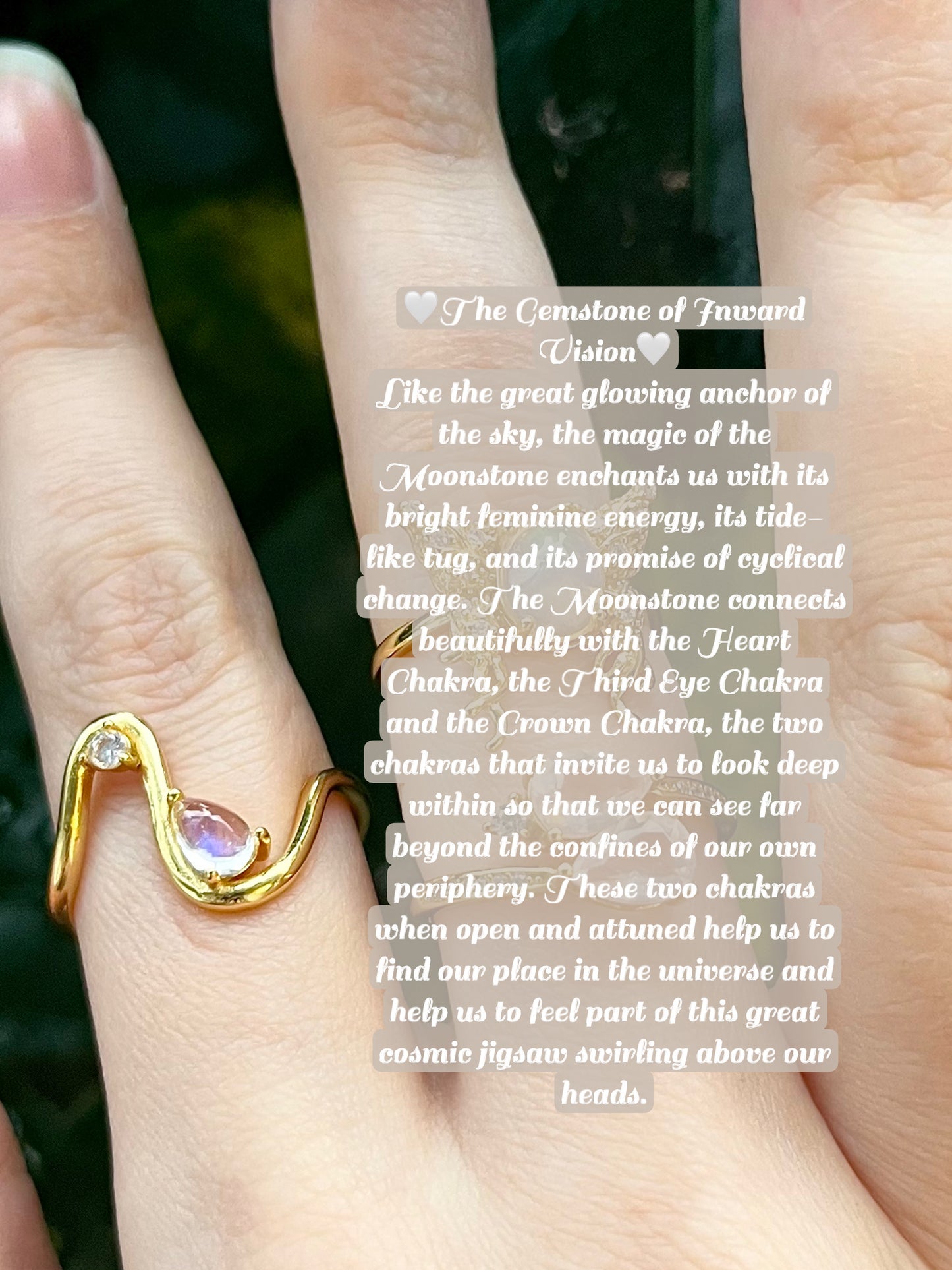 Enchanting Gold & Shimmery Crystal Ring Companions!