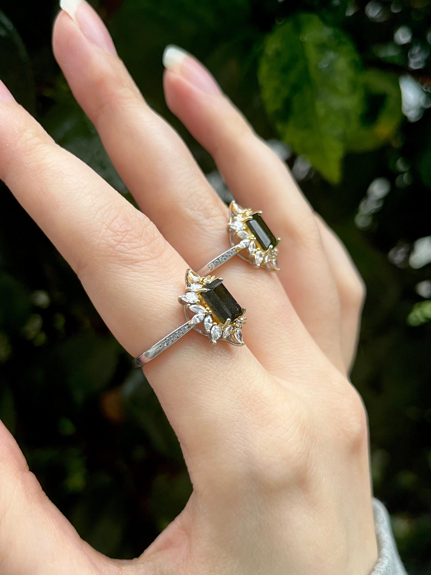 Green Tourmaline Statement Rings