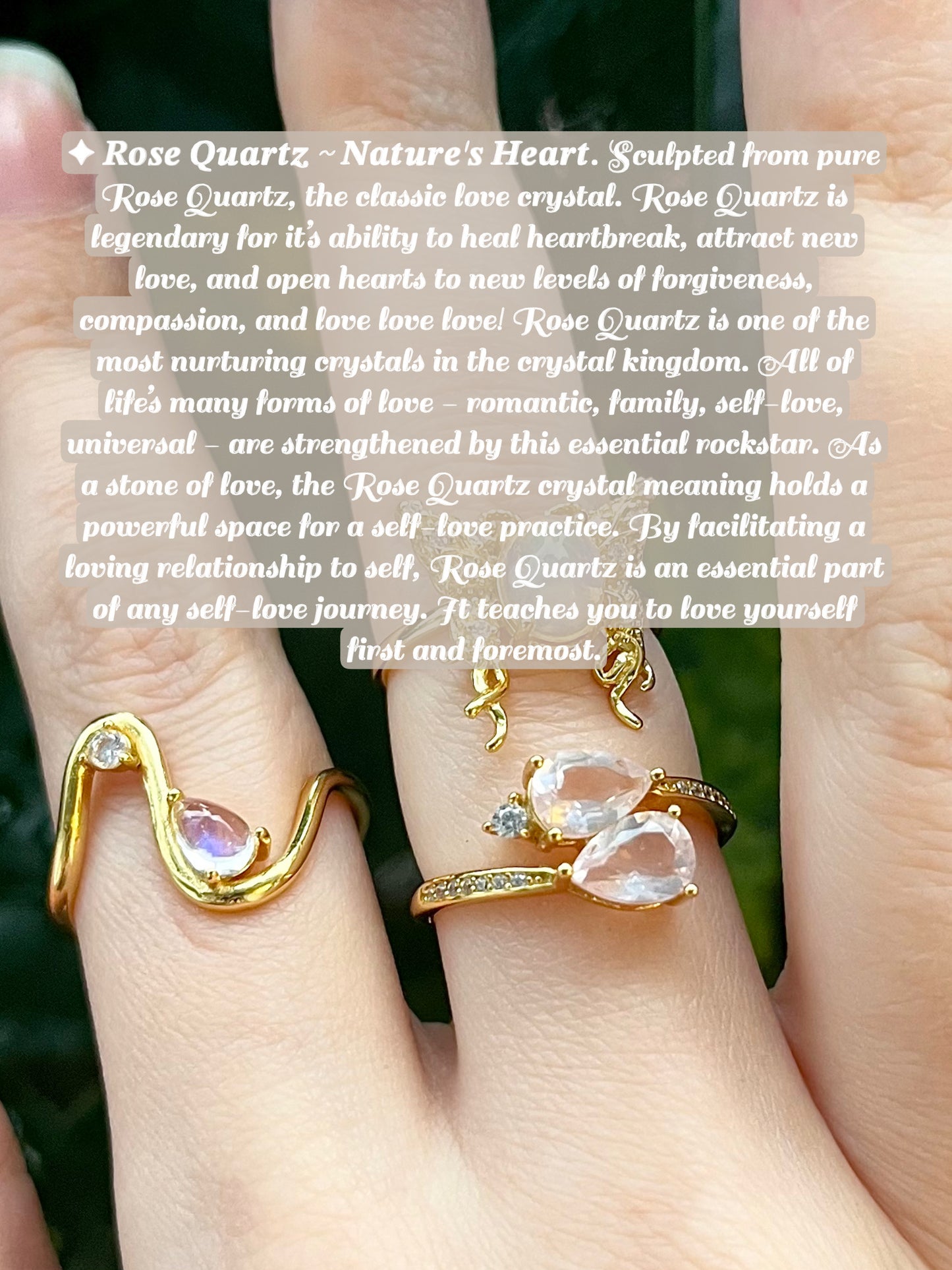 Enchanting Gold & Shimmery Crystal Ring Companions!